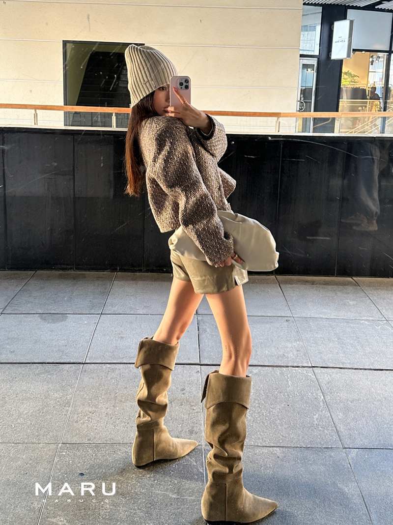 堆堆靴骑士靴长靴筒靴显瘦时尚