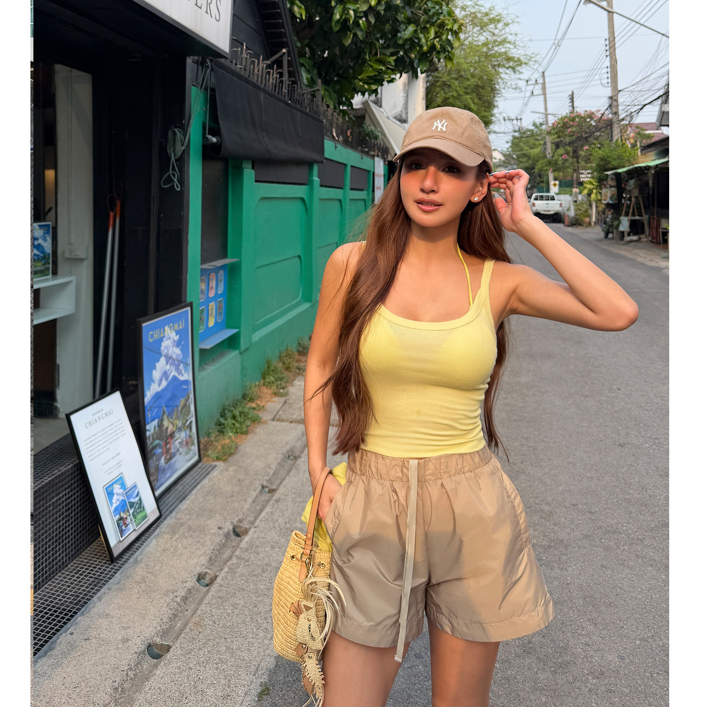 丸丸maruco 对应高温！美式休闲清凉百搭～速干高腰短裤宽松女