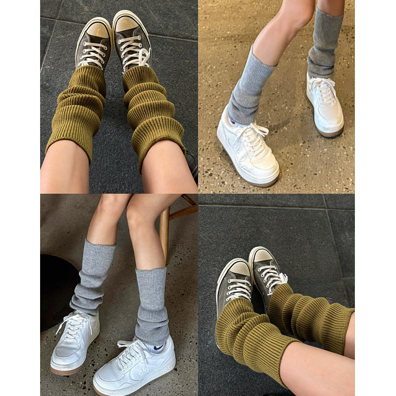 丸丸Maruco 8号PM20:00上新 袜套 纯色简约时尚百搭中长款保暖