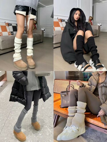 保暖女百搭中筒袜袜套