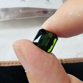 天然绿碧玺正方形全净体7.19ct双十一活动款 耳钉戒指项链吊坠