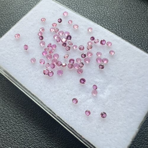 正圆刻面粉红色碧玺1.5mm 1.6mm 1.8mm 2.0mm
