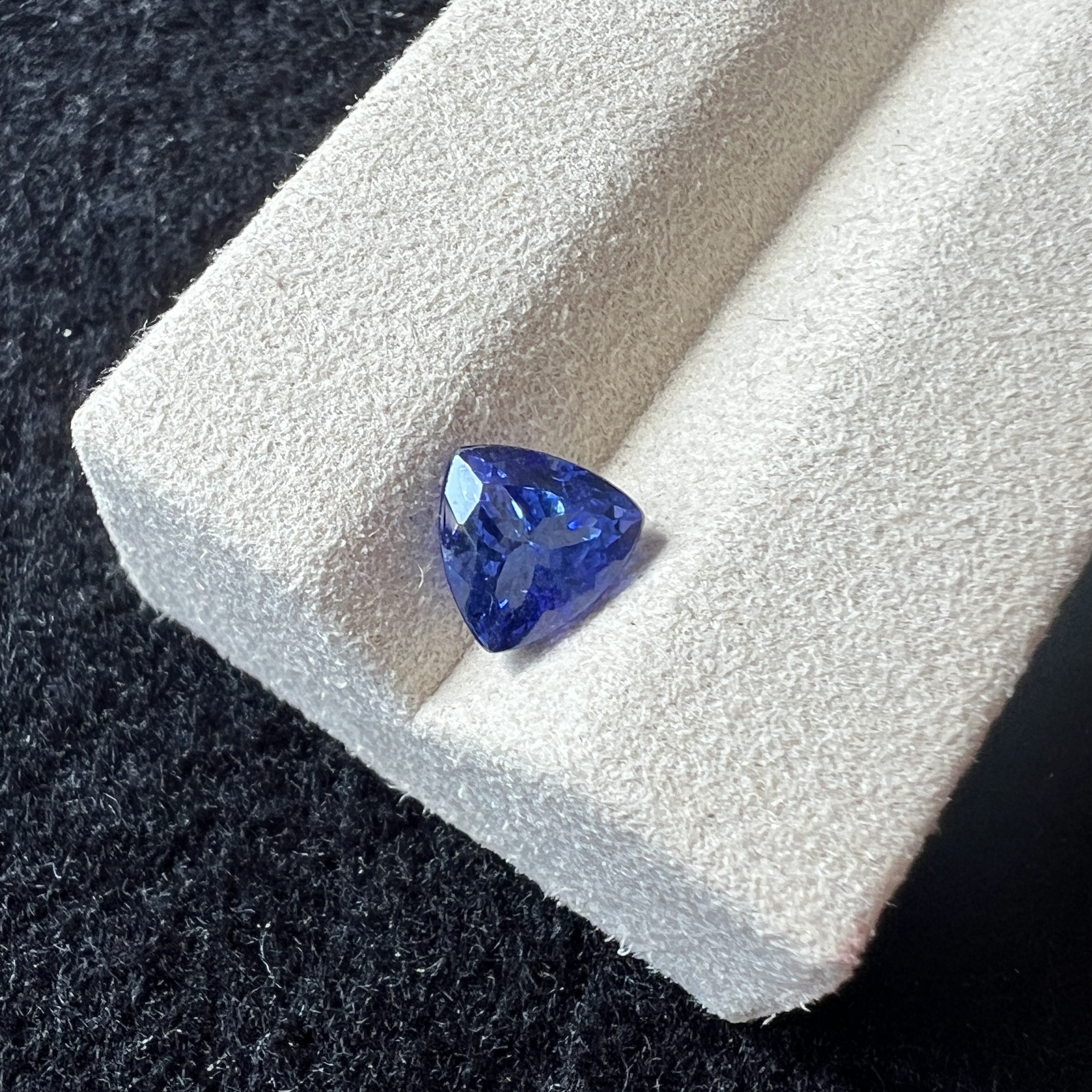 1.53ct坦桑石蓝宝石色颜色浓郁皇家蓝吊坠戒指7.1*7.1mm