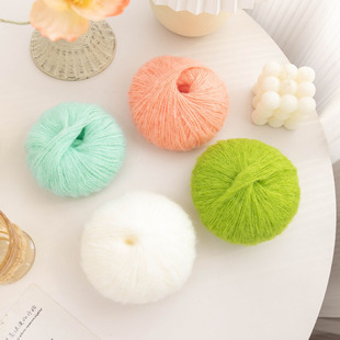 马海毛线珊瑚绒线 球球线冰条毛线 簇绒布簇绒枪专用戳戳绣布纯棉