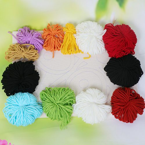 戳戳绣材料DIY手工8股毛线情人棉