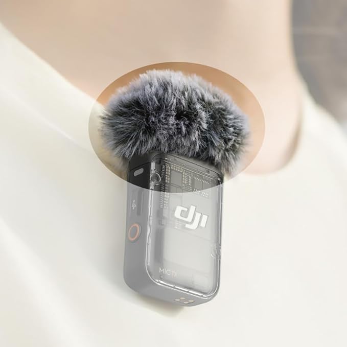 大疆DJI Mic2领夹麦克风防风毛衣二代无线话筒直播降噪防喷罩毛套