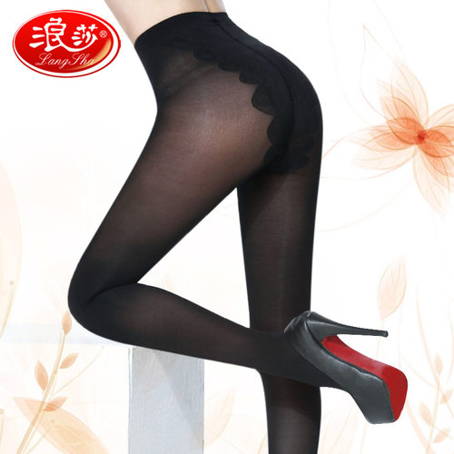 浪莎比基尼丝袜50D80D120D连裤袜防勾丝春秋中厚打底袜连脚连体袜