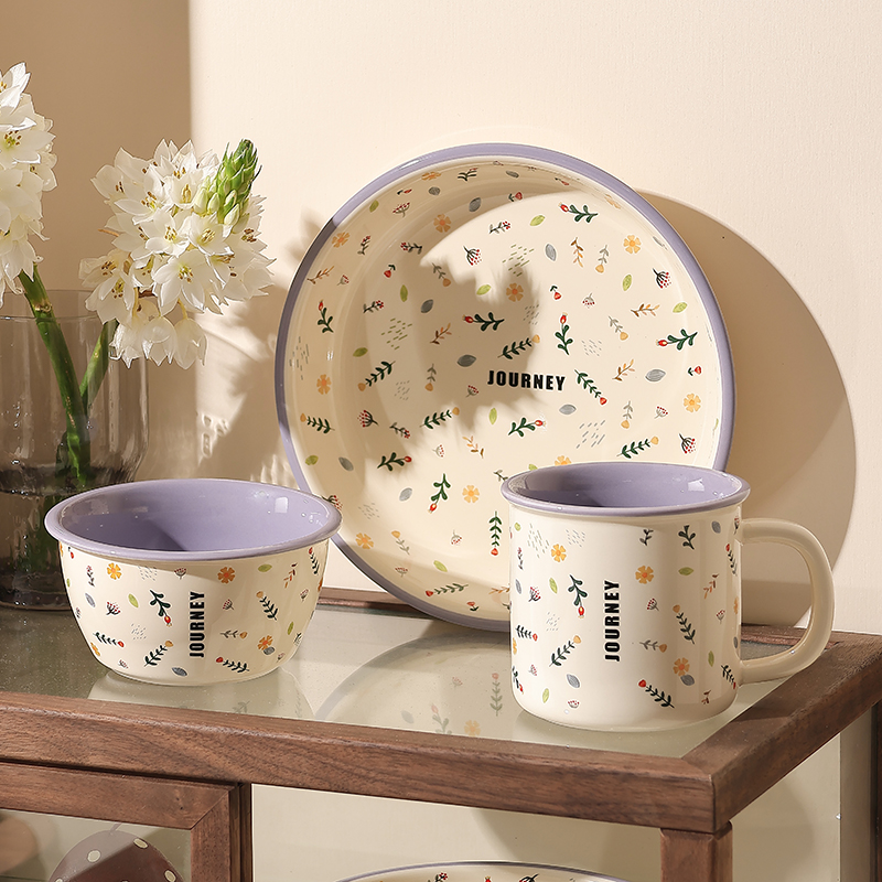 家用仪式感早餐盘套装餐具陶瓷
