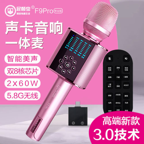 屁颠虫F9pro声卡音响一体麦克风