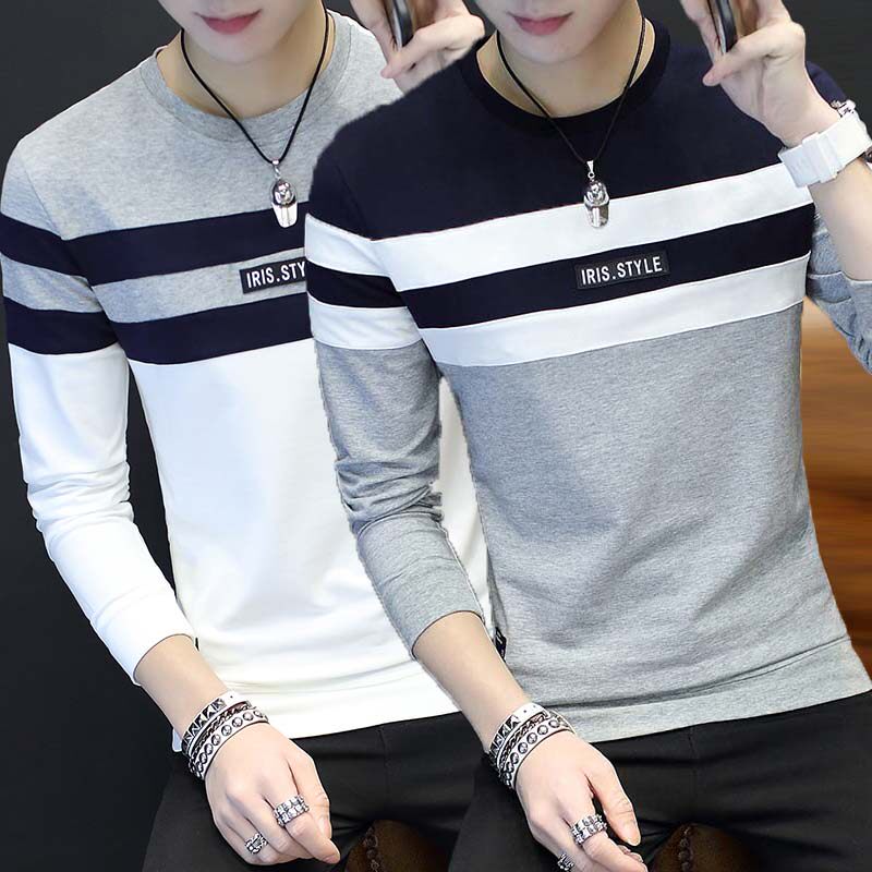 男士长袖T恤纯棉长秋季秋衣上衣服小衫春秋丅夏天土薄款夏季外穿s