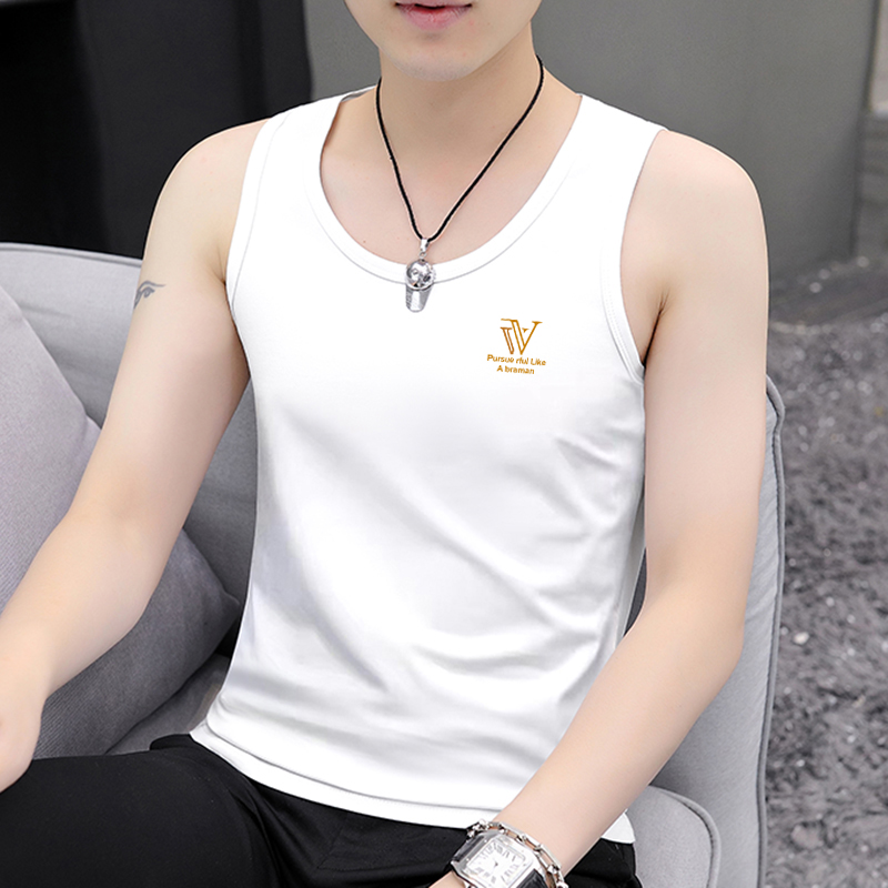 2025年背心男夏修身休闲气质贴身跨栏百搭大码无袖t恤打底汗衫男