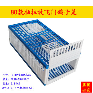 80公分抽拉放飞门塑料放飞笼新款组装款训放笼不能折叠