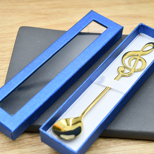 高音谱号咖啡勺子不锈钢韩式文艺调羹创意可爱小汤勺音乐会礼物