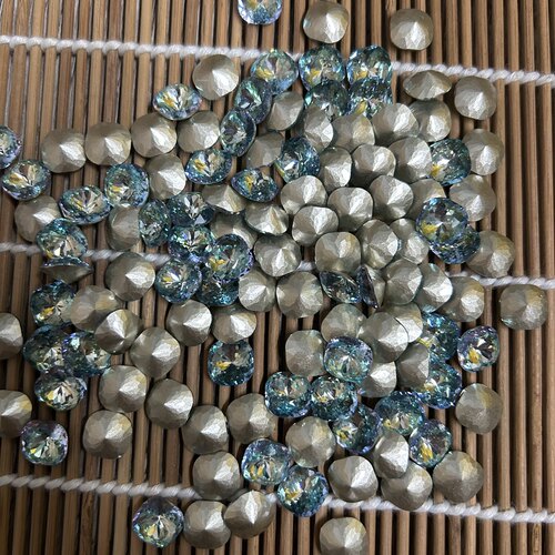 美甲钻湖蓝光高品质胖方钻10颗玻璃钻立体K9钻大钻主钻清仓