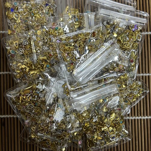 巴洛克风格美甲合金饰品配件复古风金属小饰品钻饰美甲手工耗材