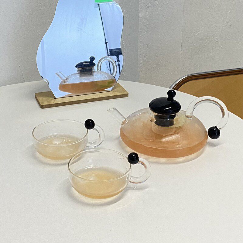 INS韩式设计感宝石滤芯花茶壶