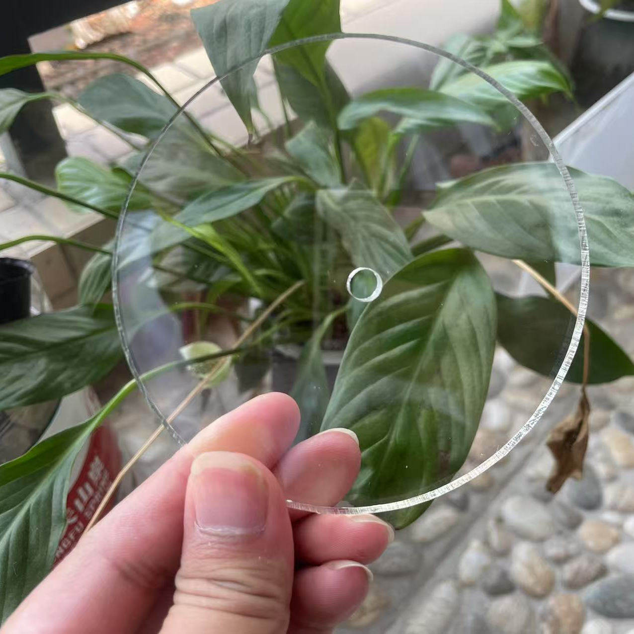 圆形亚克力板定制底座diy塑料圆板盖板 打孔有机玻璃圆盘圆片加工