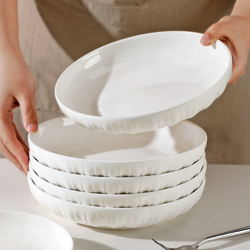 10只装陶瓷盘子菜盘家用2025新款