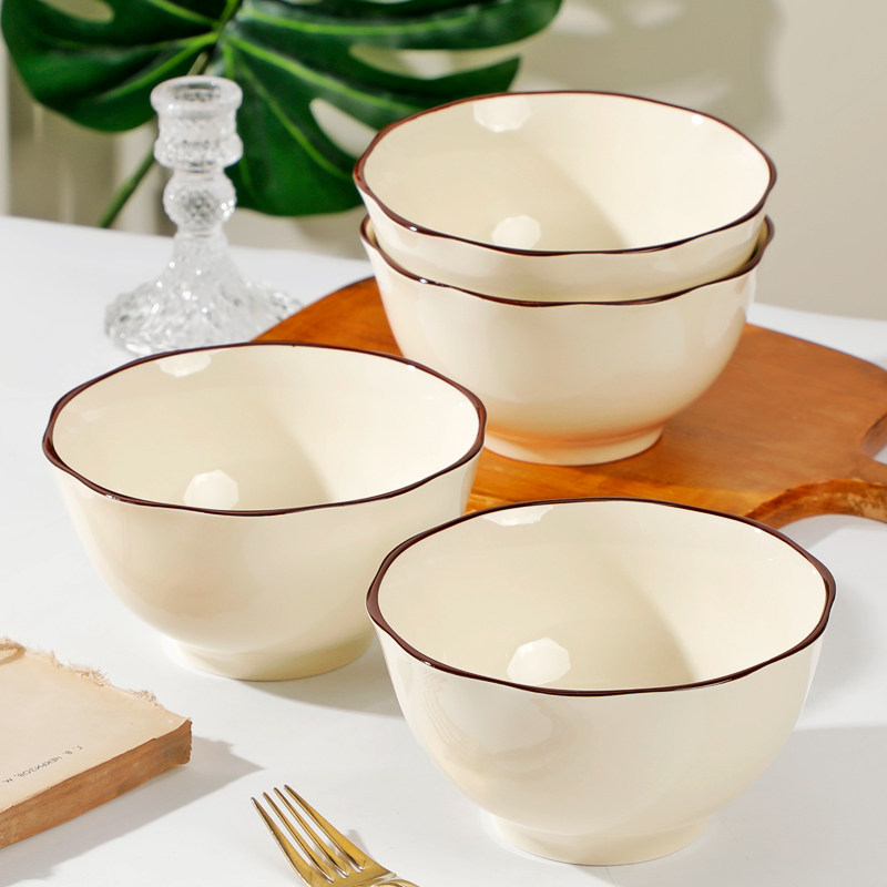 6英寸加高面碗陶瓷釉下彩汤面碗盘泡面碗复古风餐具大容量拌面碗,餐饮具,碗,淘宝优惠券,粉丝福利购,淘宝优惠卷