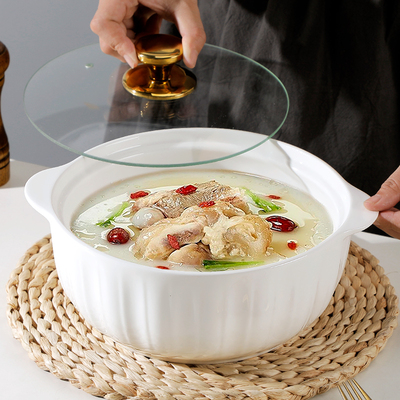 10.5英寸双耳碗家用汤碗大容量