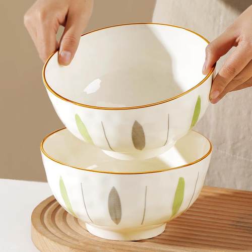 清新釉下彩大汤碗面碗2024新款