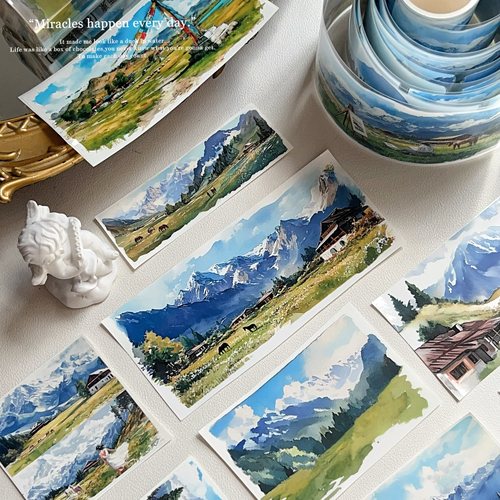 东西社文创〖阿勒泰·行迹〗PET手帐切模胶带贴纸造景 新疆风景贴