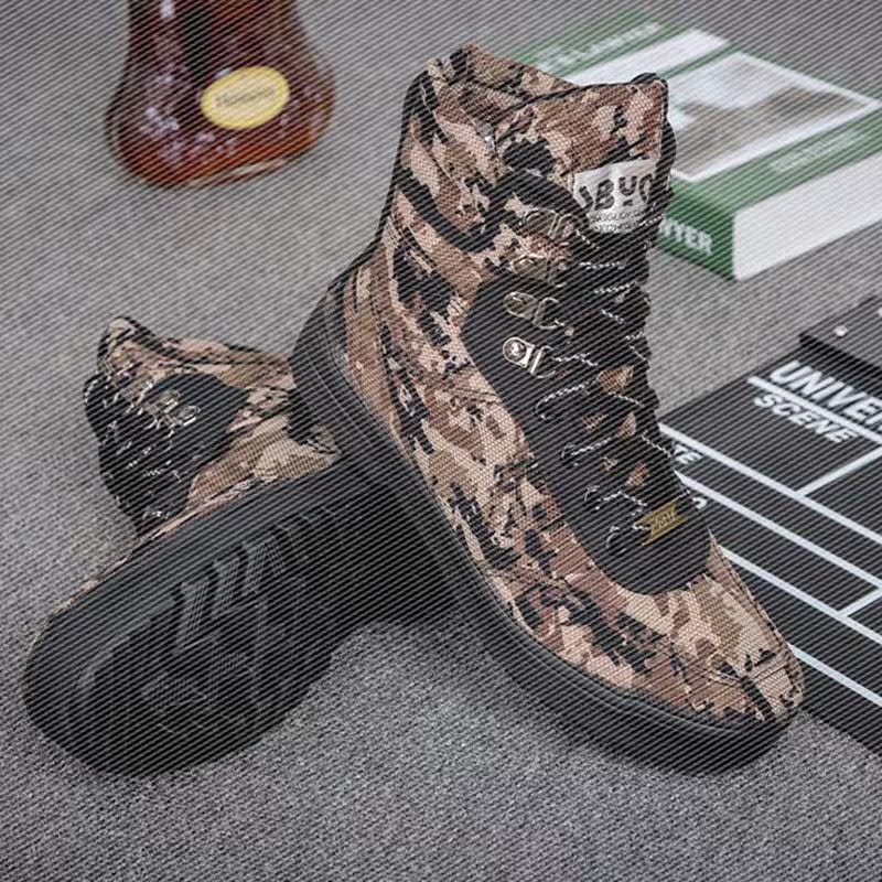 Boots militaires en toile - dérapage - Ref 1399882 Image 1