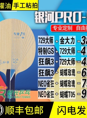 银河PRO-01外置ALC蓝芳碳底板乒乓球拍碳素底板VIS蝴蝶王弧圈快攻