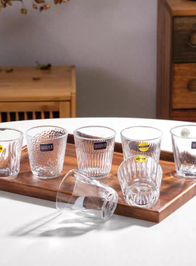 ROUPA 罗派商用透明无铅玻璃钢化水杯耐高温防爆果汁咖啡杯奶茶杯