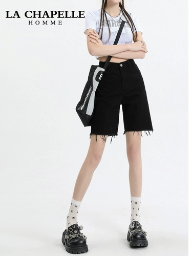 Черная джинсовая юбка, шорты, штаны, высокая талия, свободный крой, подходит для подростков