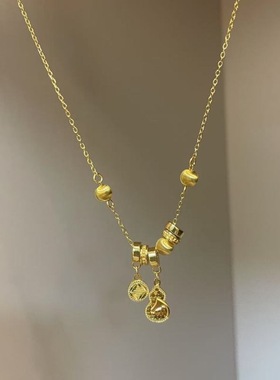 S925纯银马年生肖马上有钱福字葫芦项链计价女款百搭高级感