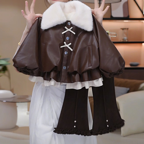 女童冬季加厚保暖套装2025新款