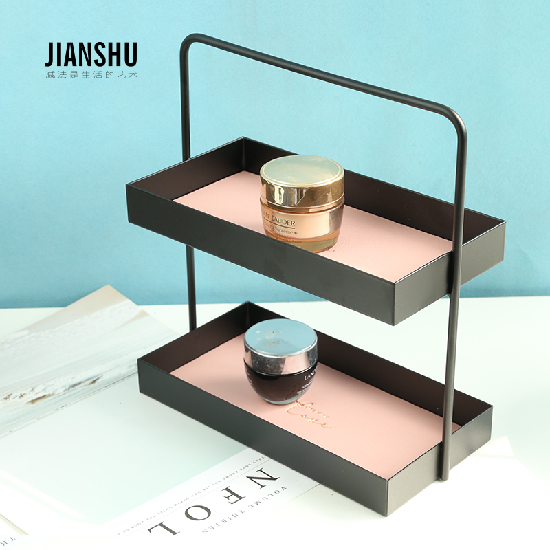 漱台桌面护肤品钥匙收纳整理架