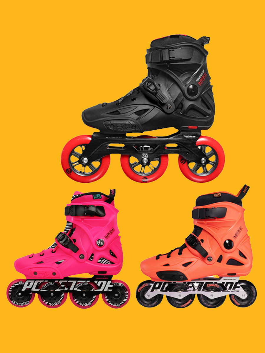 德国宝狮莱夜光直排轮溜冰鞋