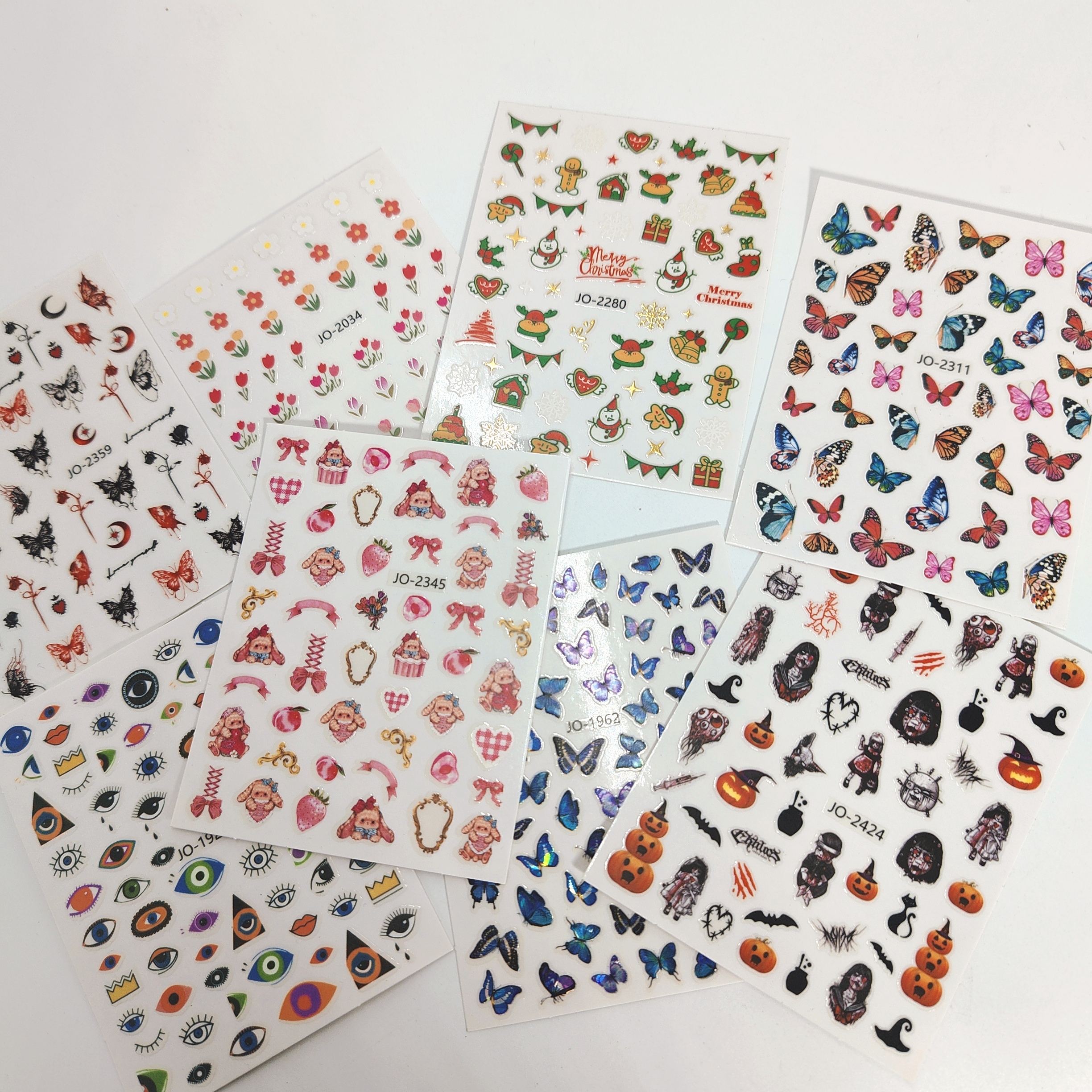 混款美甲贴纸diy指甲装饰品迷你小贴纸书包笔记本脸部贴纸可爱