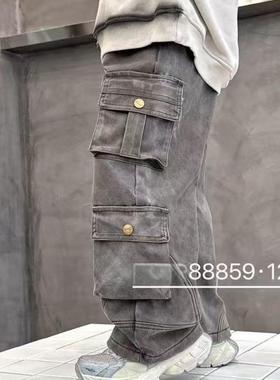 加绒加厚裤脚工装裤B101