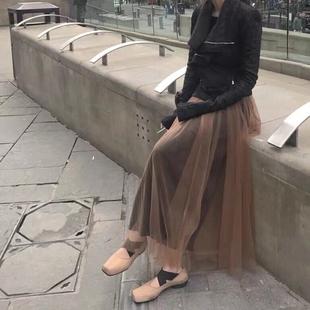 大叔家 UMA猪鼻子芭蕾鞋女复古绑带单鞋仙女芭蕾舞鞋外穿