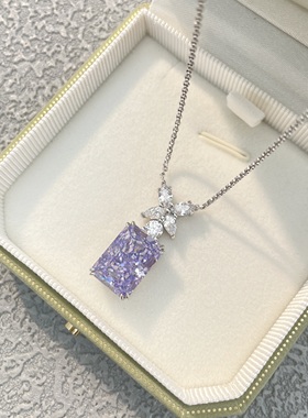 纯银s925雷迪恩切进口高碳钻项链