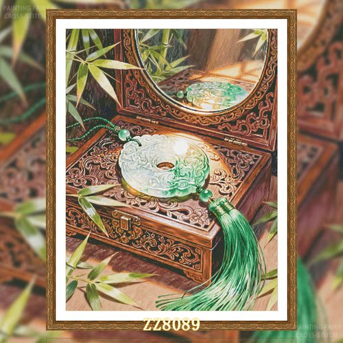 【ZZ8089-镜中翠】十字绣2026新款小件客厅餐厅风景系列简约花卉