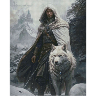 【ZZ8402-北境之王】十字绣2026新款小件线绣客厅人物竖版风景画