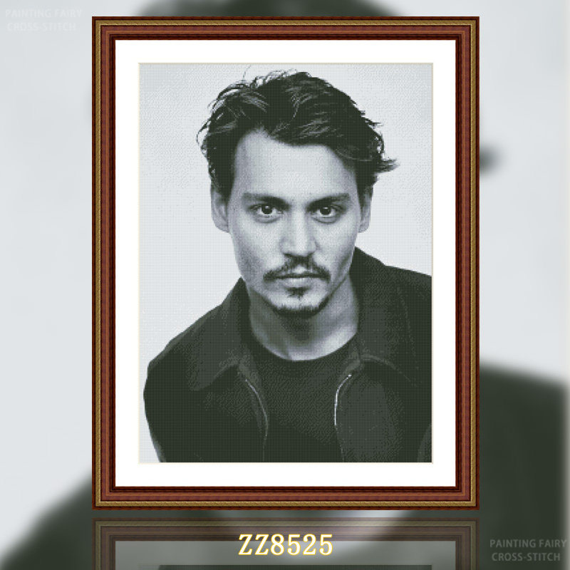 【ZZ8525-约翰尼 德普】十字绣2026新款绣客厅卧室人物系列竖版画