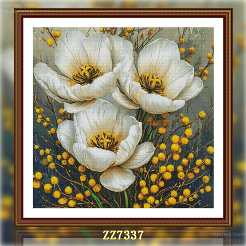 【ZZ7337-春天的花】十字绣2026年新款客厅卧室欧式花卉系列油画