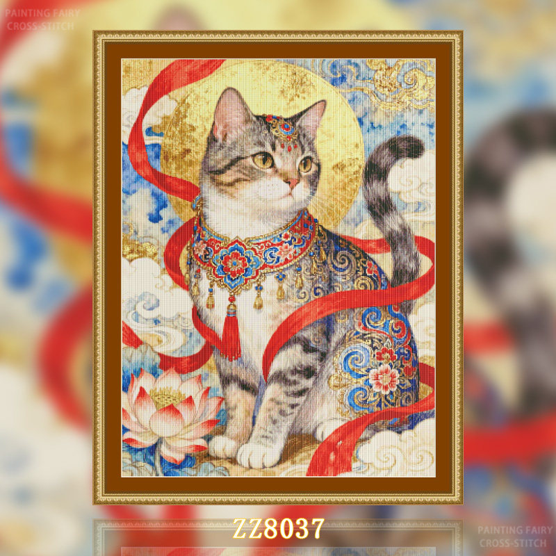 【ZZ8037-敦煌仙喵】十字绣2026新款小件线绣客厅餐厅简约猫咪系,居家布艺,十字绣套件,淘宝优惠券,粉丝福利购,淘宝优惠卷