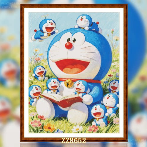 【ZZ8652-一群蓝胖子】十字绣2026新款客厅餐厅简约卡通可爱系列