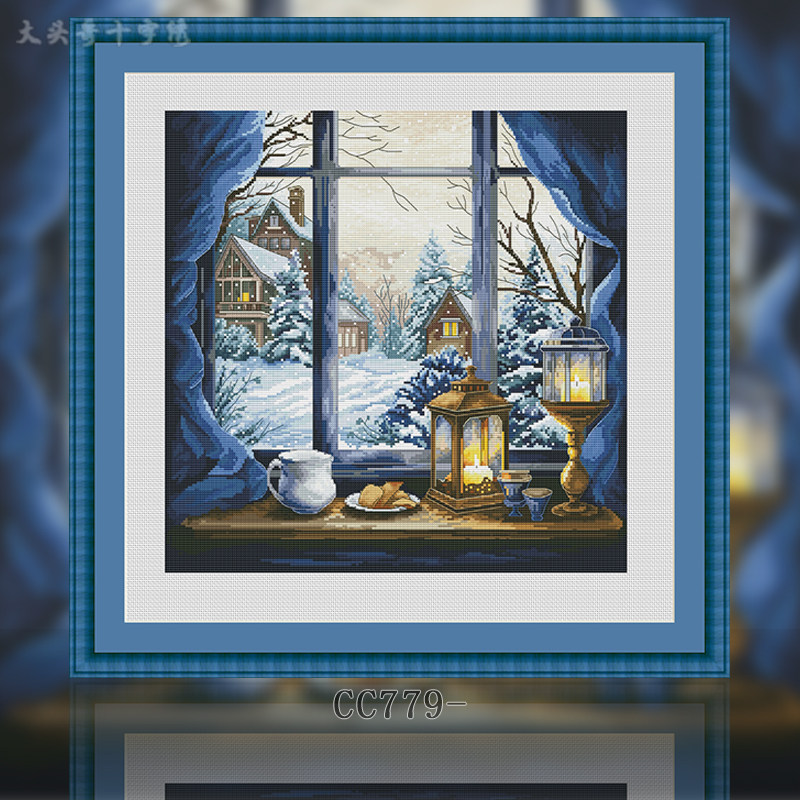 【CC779-窗外的雪景】十字绣2025新款手工客厅餐厅书房简约