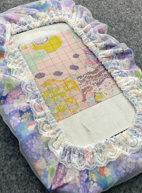 【汤碗酱紫色绣球花绷布套】十字绣绷布套1.2米F绷1米V绷千年绷K