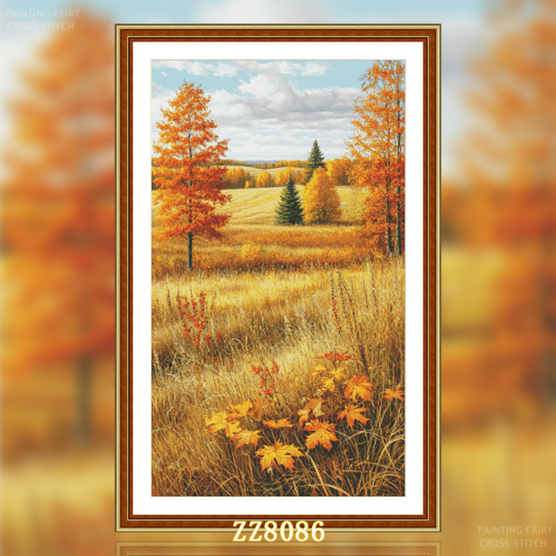 【ZZ8086-金秋郊外】十字绣2026新款客厅现代卧室喜庆简单绣福袋,居家布艺,十字绣套件,淘宝优惠券,粉丝福利购,淘宝优惠卷