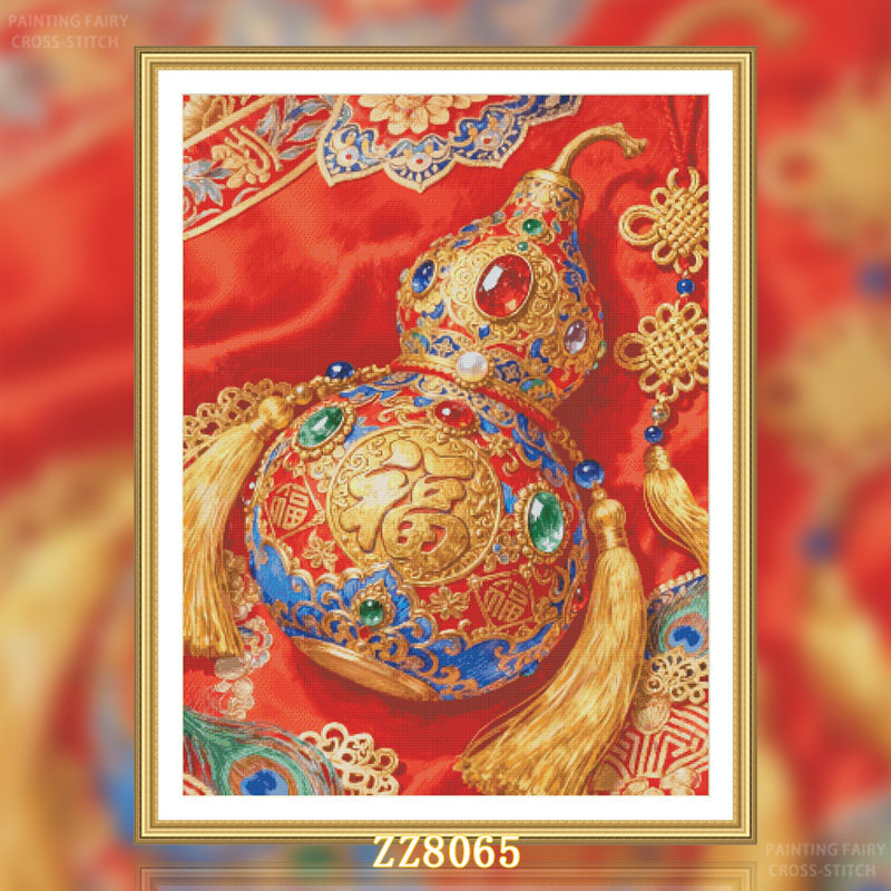 【ZZ8065-多宝葫芦】十字绣2026新款小件客厅餐厅花卉系列简约画