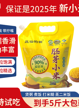 2025年新米赤峰金苗k1胚芽黄小米5斤新小米煮粥煮饭软糯营养丰厚