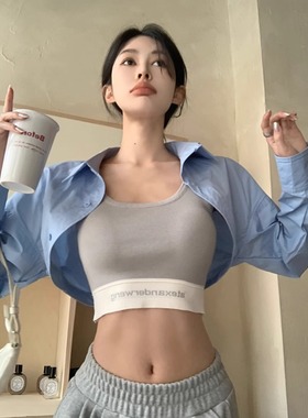 kumikumi设计感Polo领衬衫外套2024女装夏季纯色百搭短款别致上衣